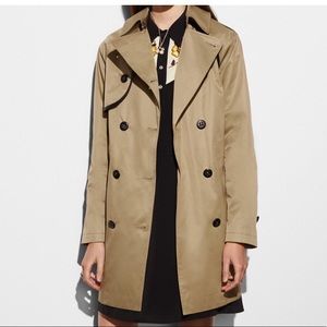 Coach Convertible Khaki Trench Coat Jacket Vest